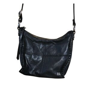 The Sak Womens Leather Crossbody Bag Black Stud Detail Stylish